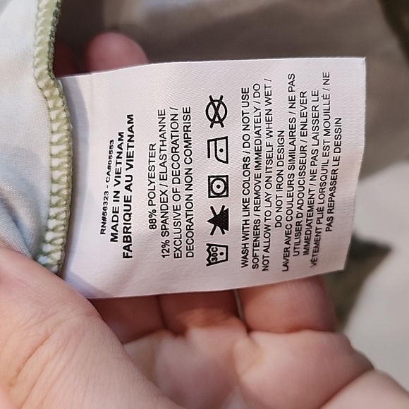 Nike Dri-FIT Green Floral Strappy Back Slim Fit Shirt - Picture 8 of 9